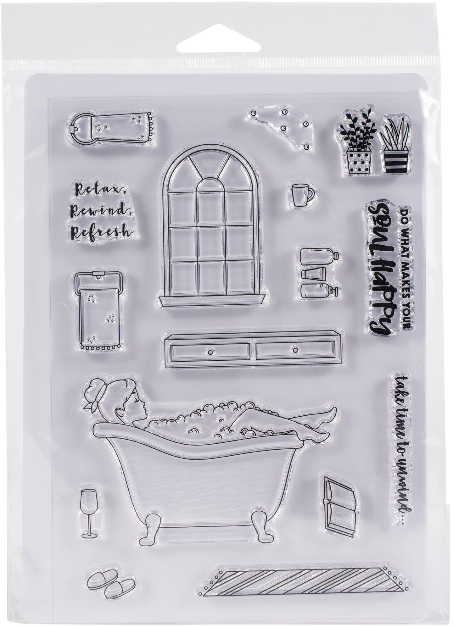 Spellbinders FSJ Clear Stamp Set-Self Love-Take Time For You