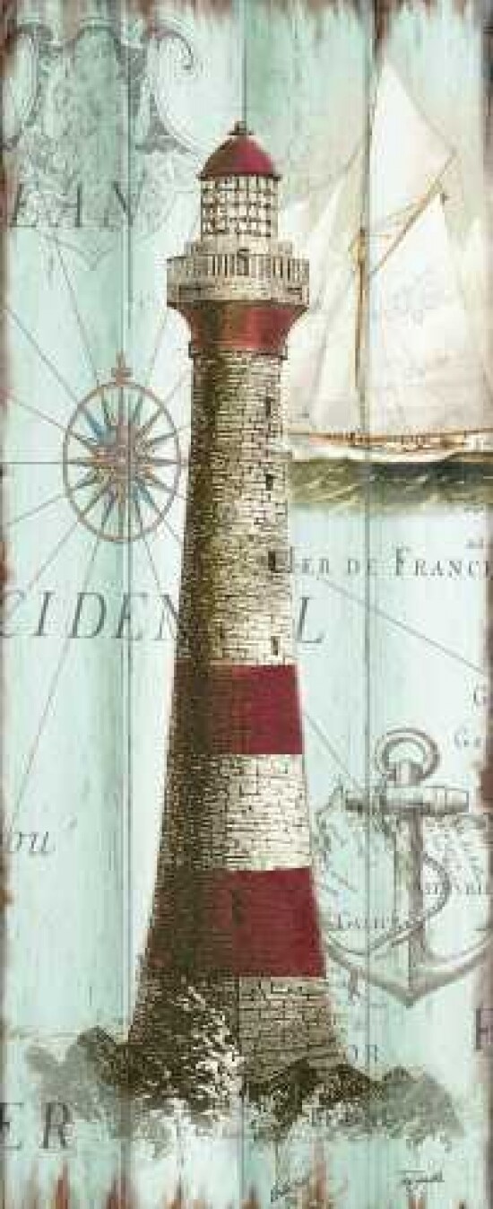 Antique La Mer Lighthouse Panel I Poster Print by  Tre Sorelle Studios - Item # VARPDXRB9404TS