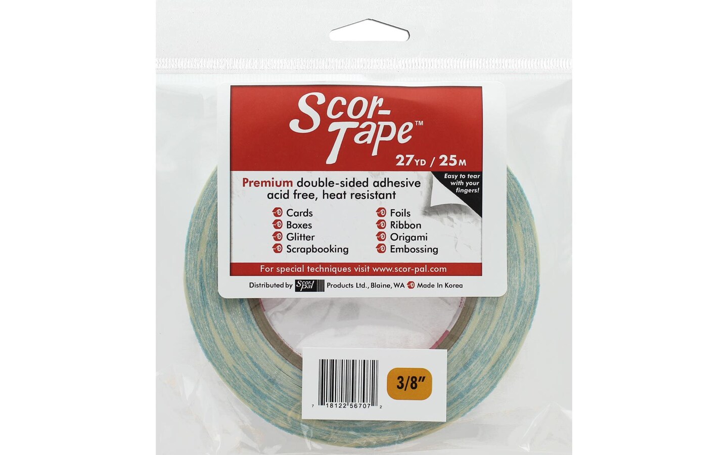 Scor-Pal Eighths : SCOR-PAL, Maker of Scor-Tape and Scor-Pal