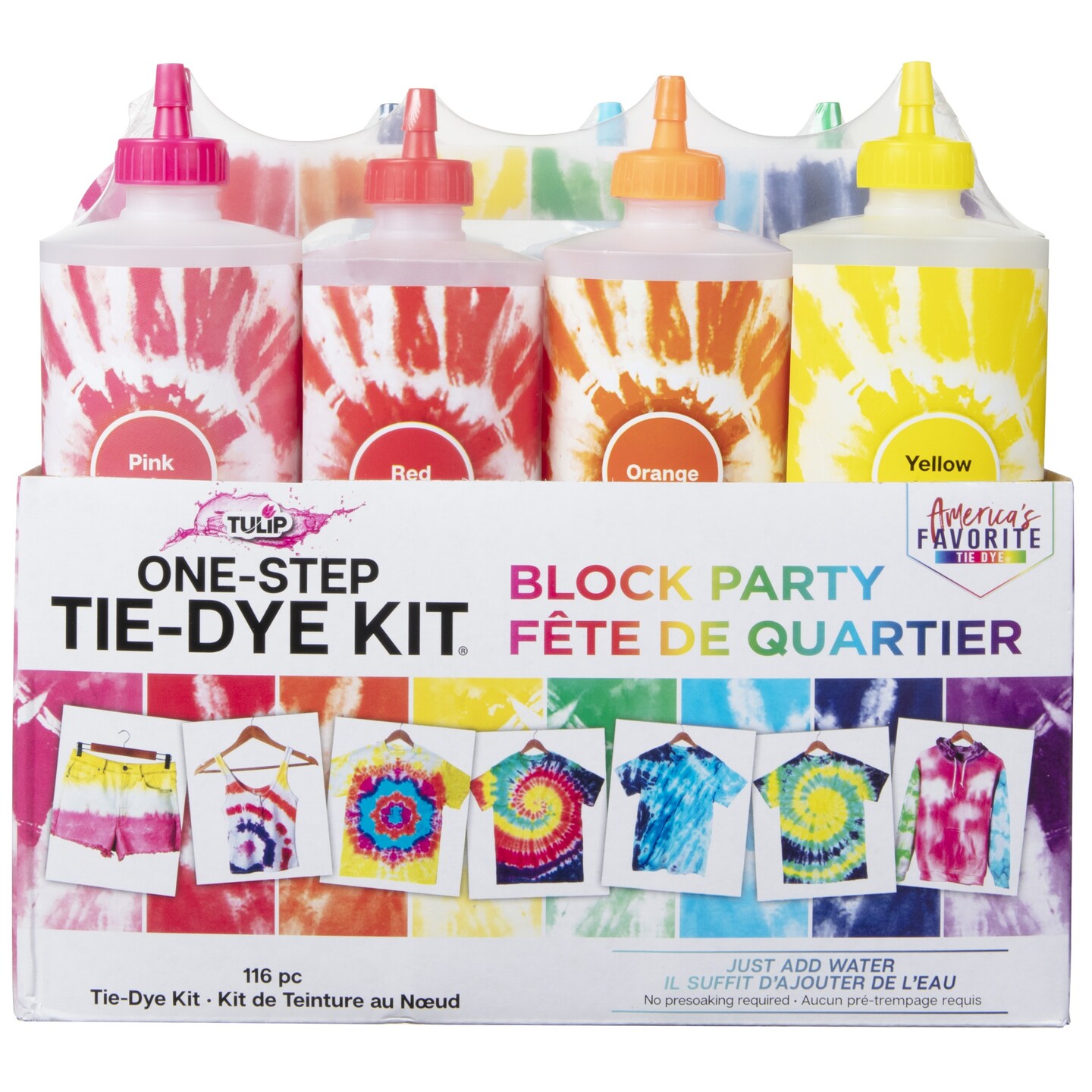 Tulip One-Step Tie-Dye 8 Color Block Party Kit