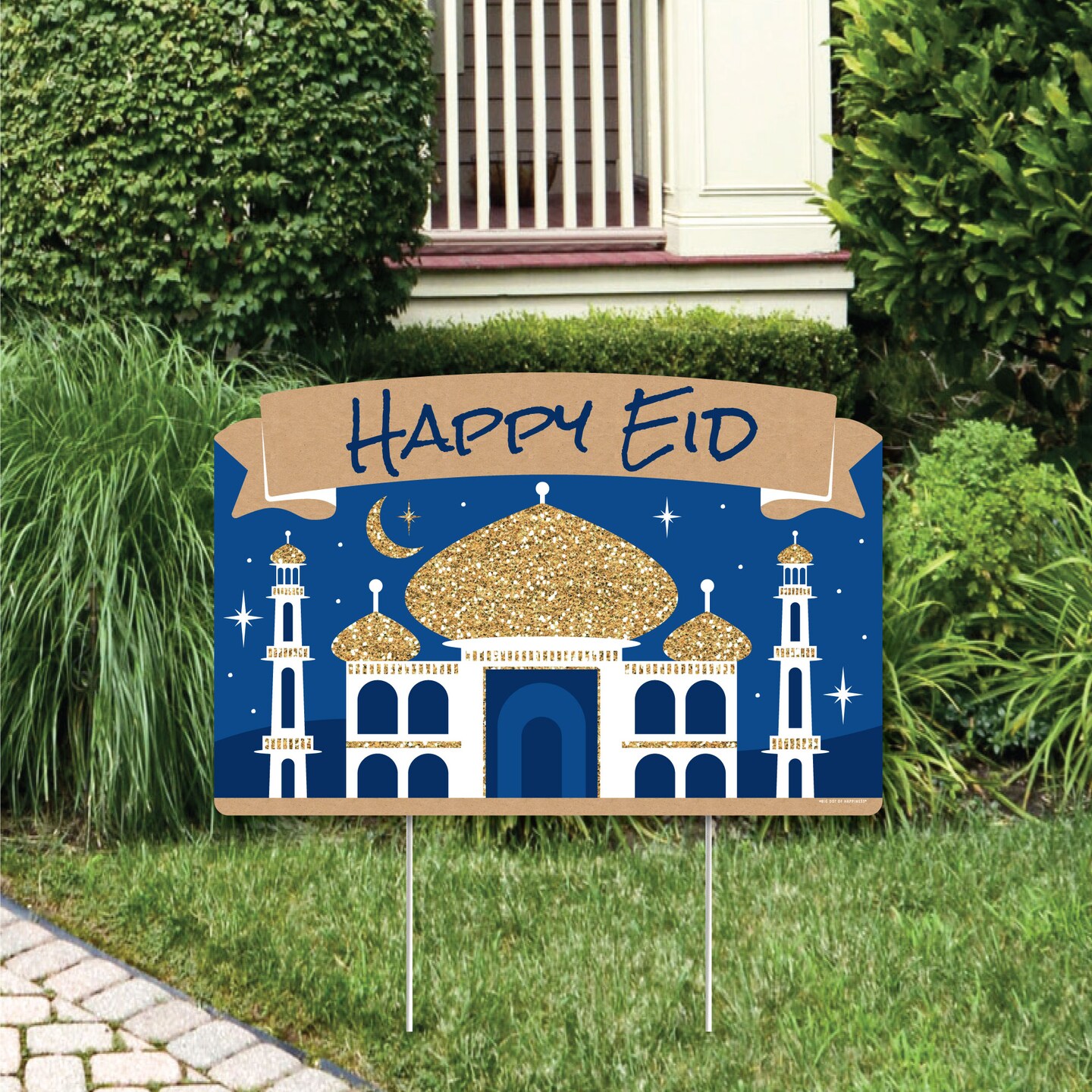 Big Dot of Happiness Eid Mubarak - Ramadan Party Yard Sign Lawn Decorations - Happy Eid Party Yardy Sign