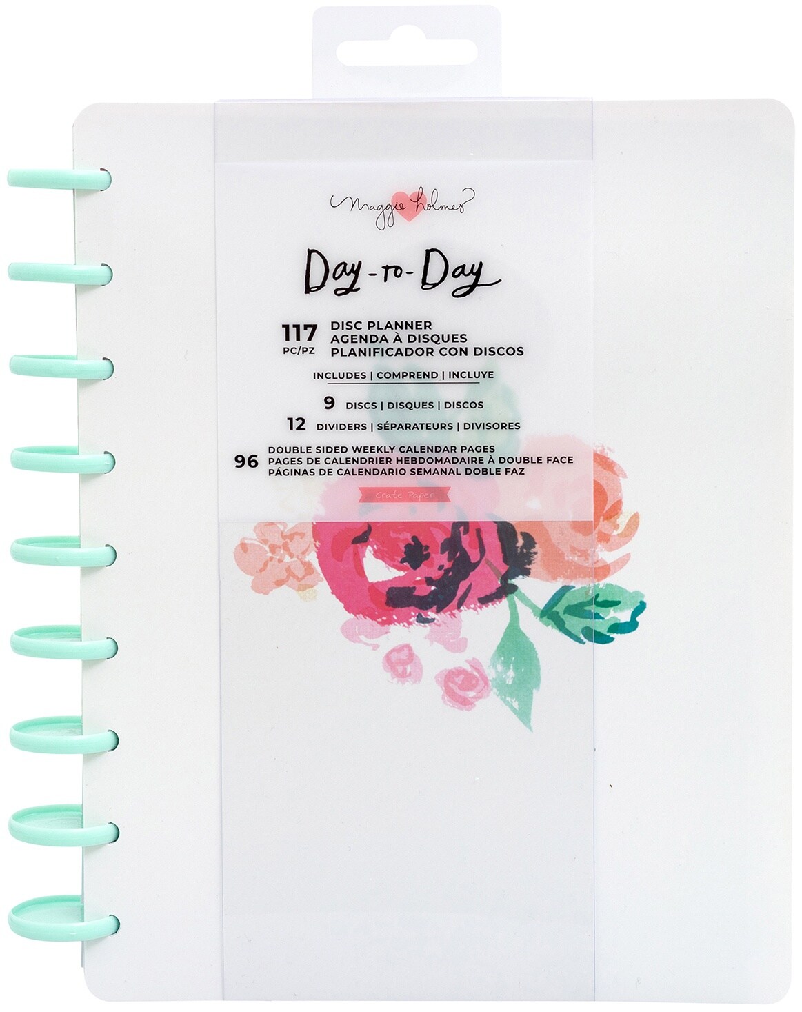 Maggie Holmes Day-To-Day Undated 12 Month Planner 7.5&#x22;X9.5&#x22;-Blossom