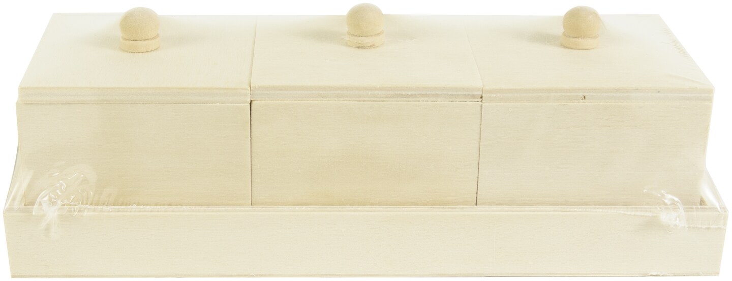 Wood Storage Tray Set 3/Pkg Michaels