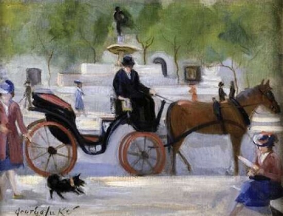 Central Park Carriage Poster Print by George Benjamin Luks - Item # VARPDX282369