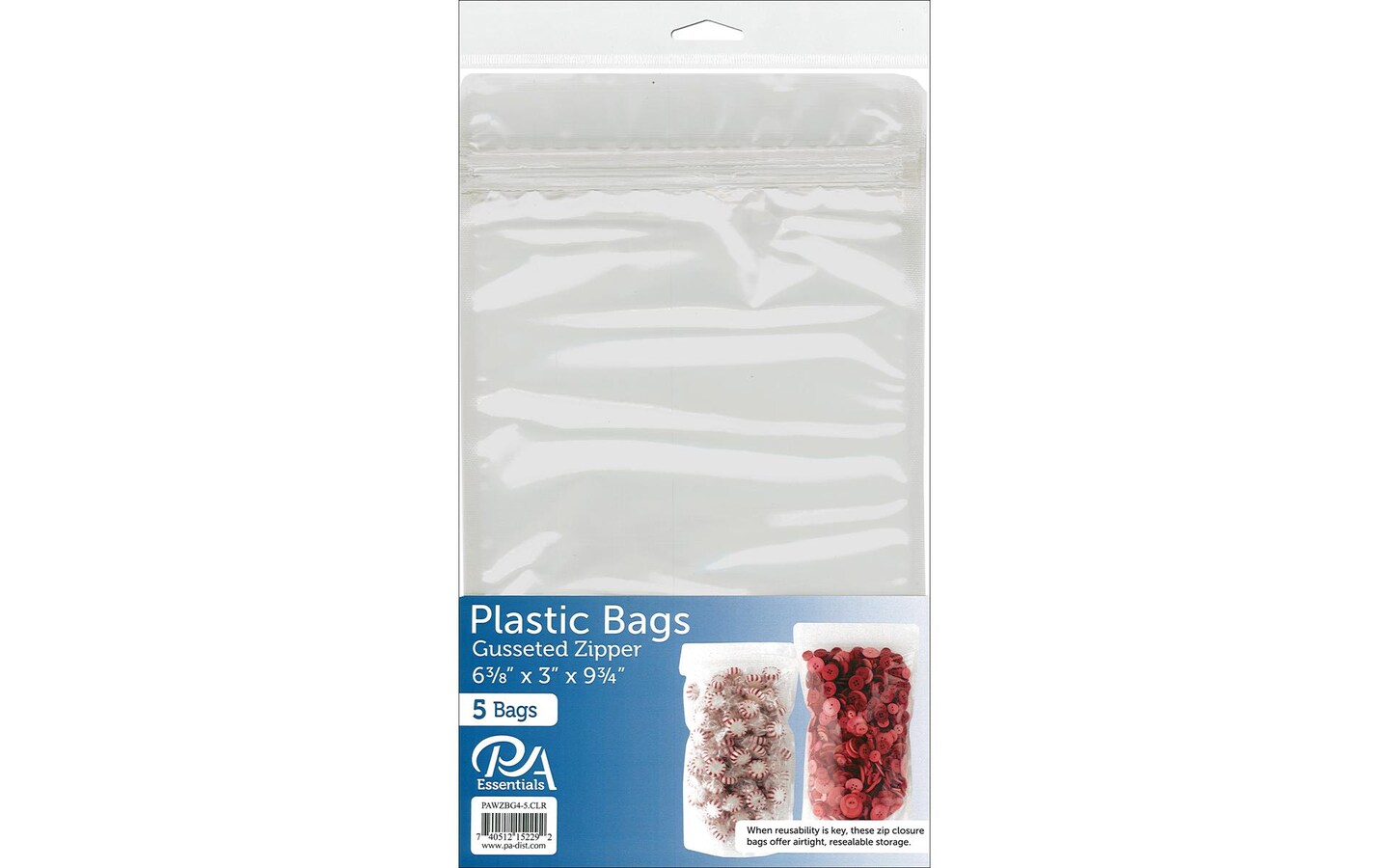 PA Ess Bag Zipper Gusset 6.38x3x9.75