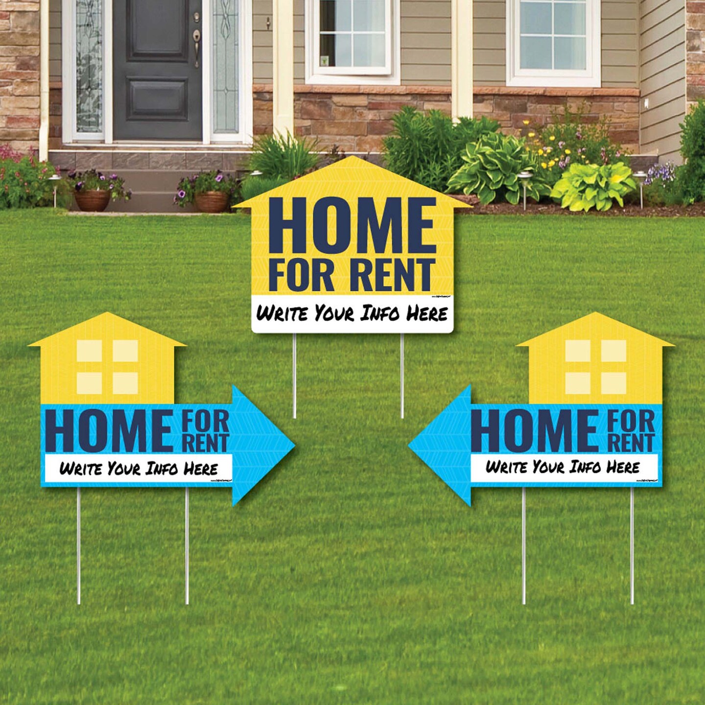 Big Dot Of Happiness Home For Rent Signs - Yard Sign With Stakes ...