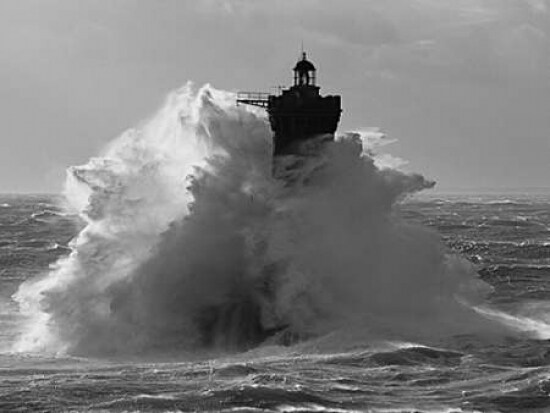 Phare du Four lors d une tempete Poster Print by Jean Guichard - Item # VARPDX3JG921