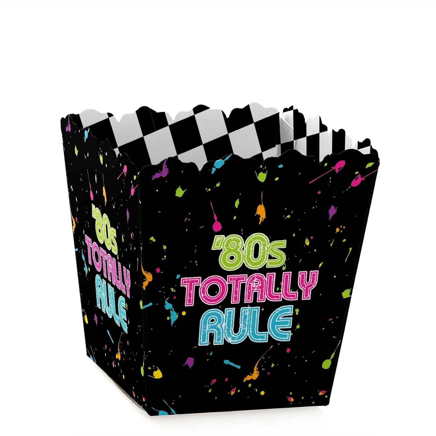 Big Dot of Happiness 80&#x27;s Retro - Party Mini Favor Boxes - Totally 1980s Party Treat Candy Boxes - Set of 12