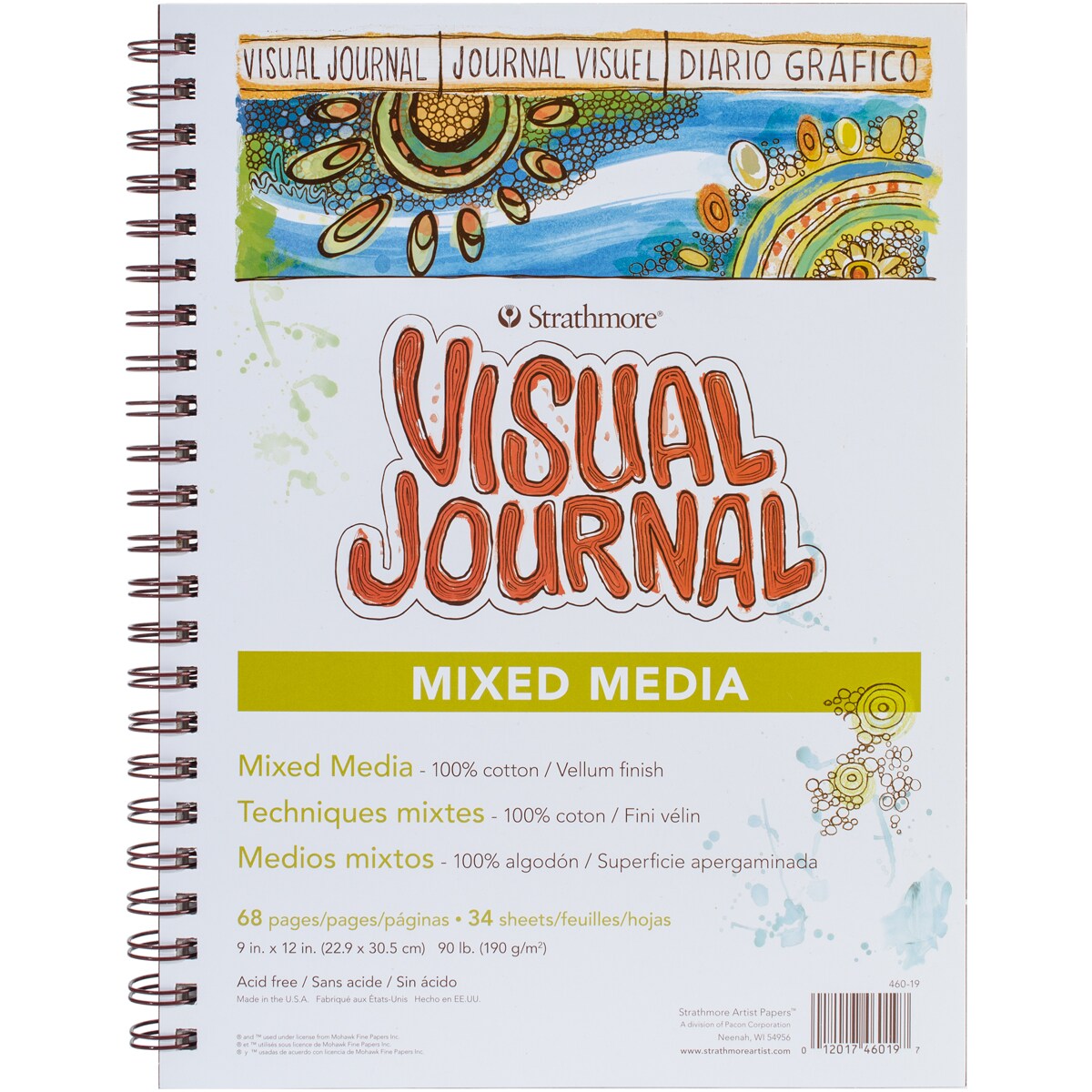 Strathmore Visual Journal Mixed Media Vellum 9&#x22;X12&#x22;-34 Sheets