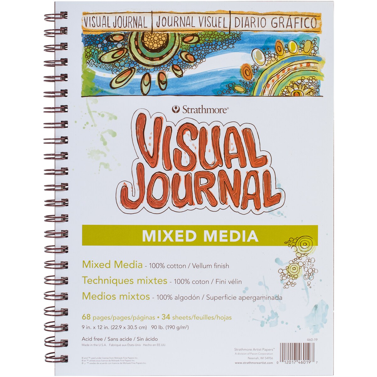 Strathmore Visual Journal Mixed Media Vellum 9"X12"-34 Sheets