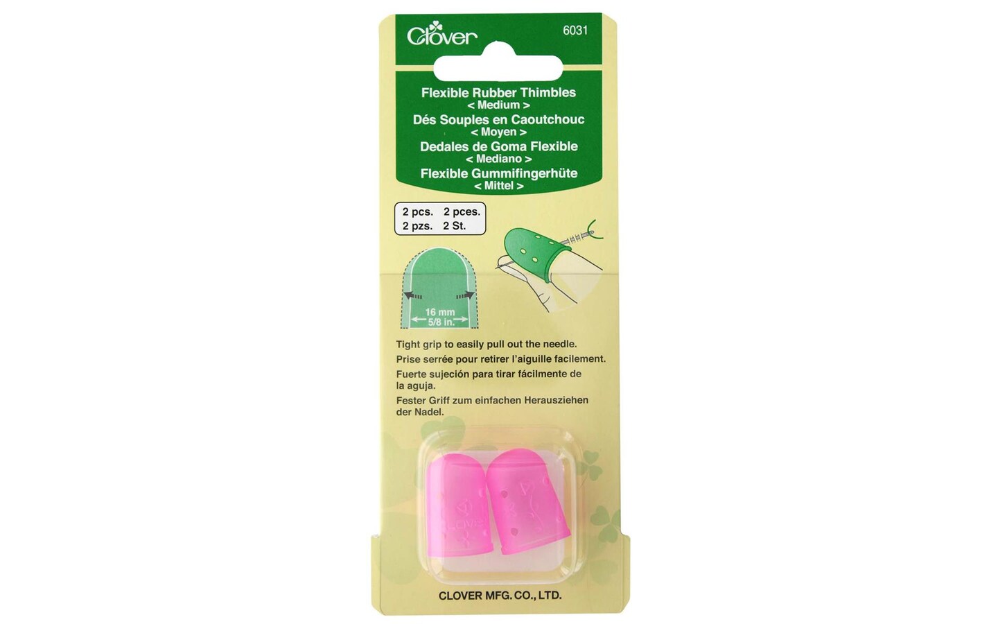 Clover Flexible Rubber Thimbles Med
