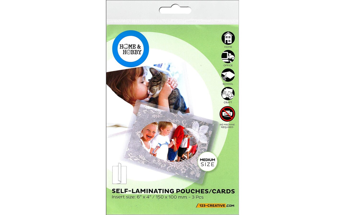3L Home/Hobby Self Laminating Pouch 6x4 in 3pc