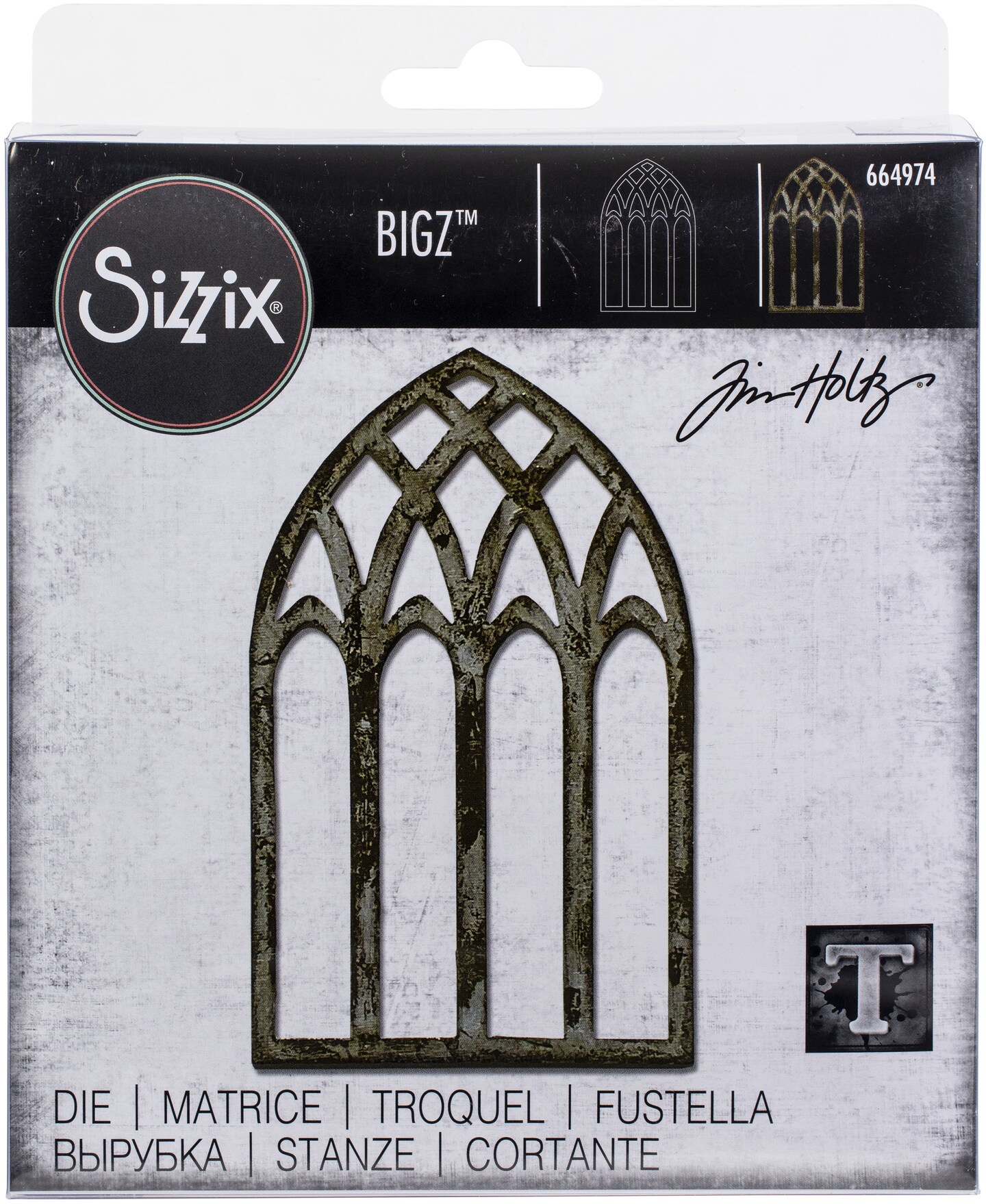 Sizzix Bigz Die By Tim Holtz-Cathedral Window