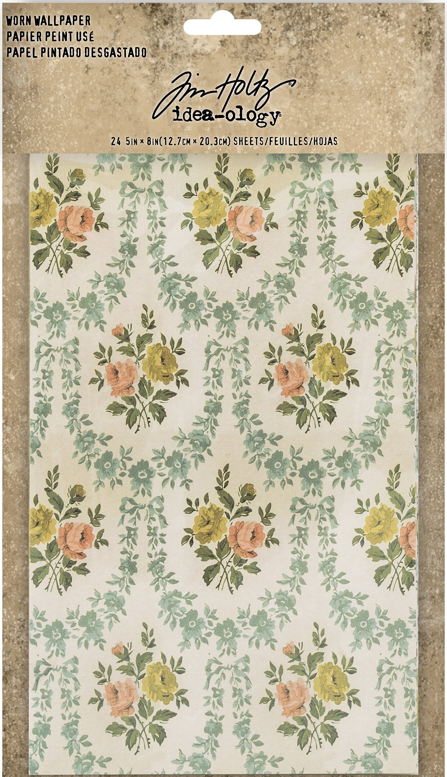 Idea-Ology Worn Wallpaper 5&#x22;X8&#x22;-24 Pieces