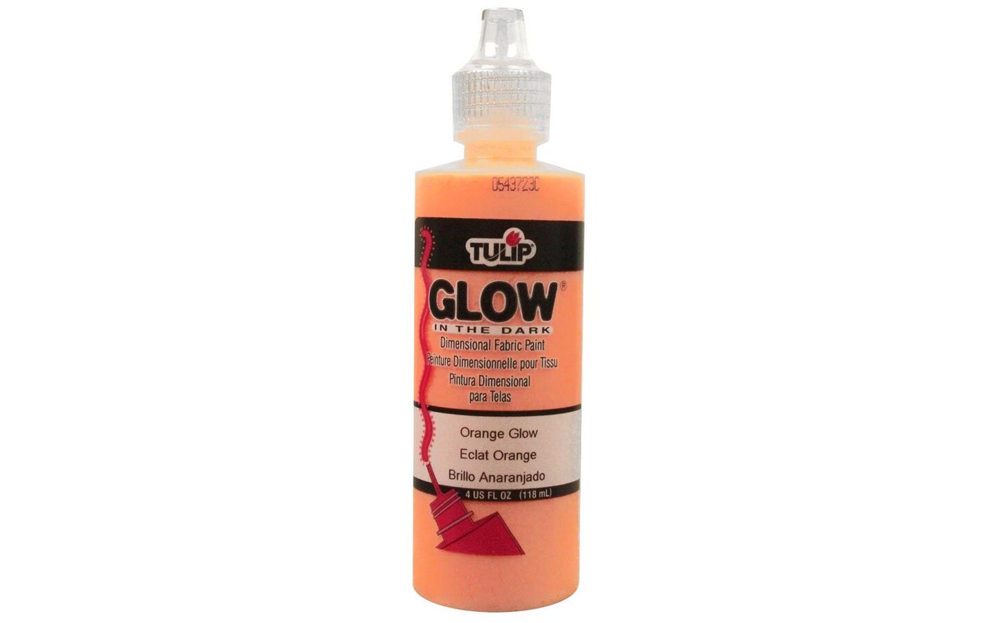 Tulip 3D Fabric Paint 4oz Glow Orange