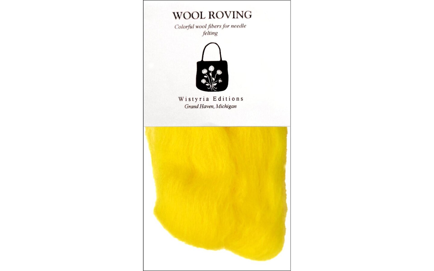 Wistyria Editions 100% Wool Roving 12&#x22; Yellow