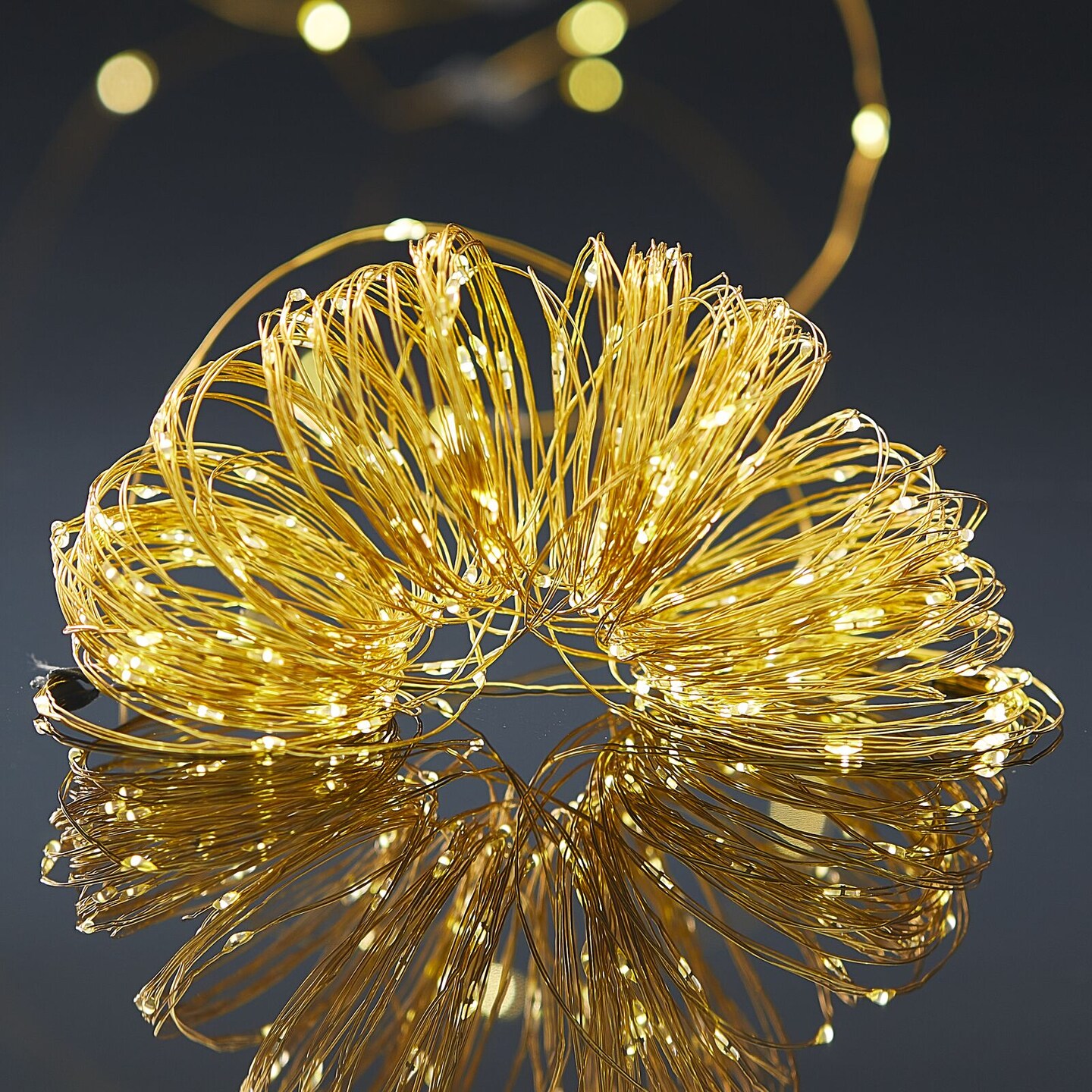 mDesign LED Twinkle String USB Indoor/Outdoor Fairy Glimmer Lights