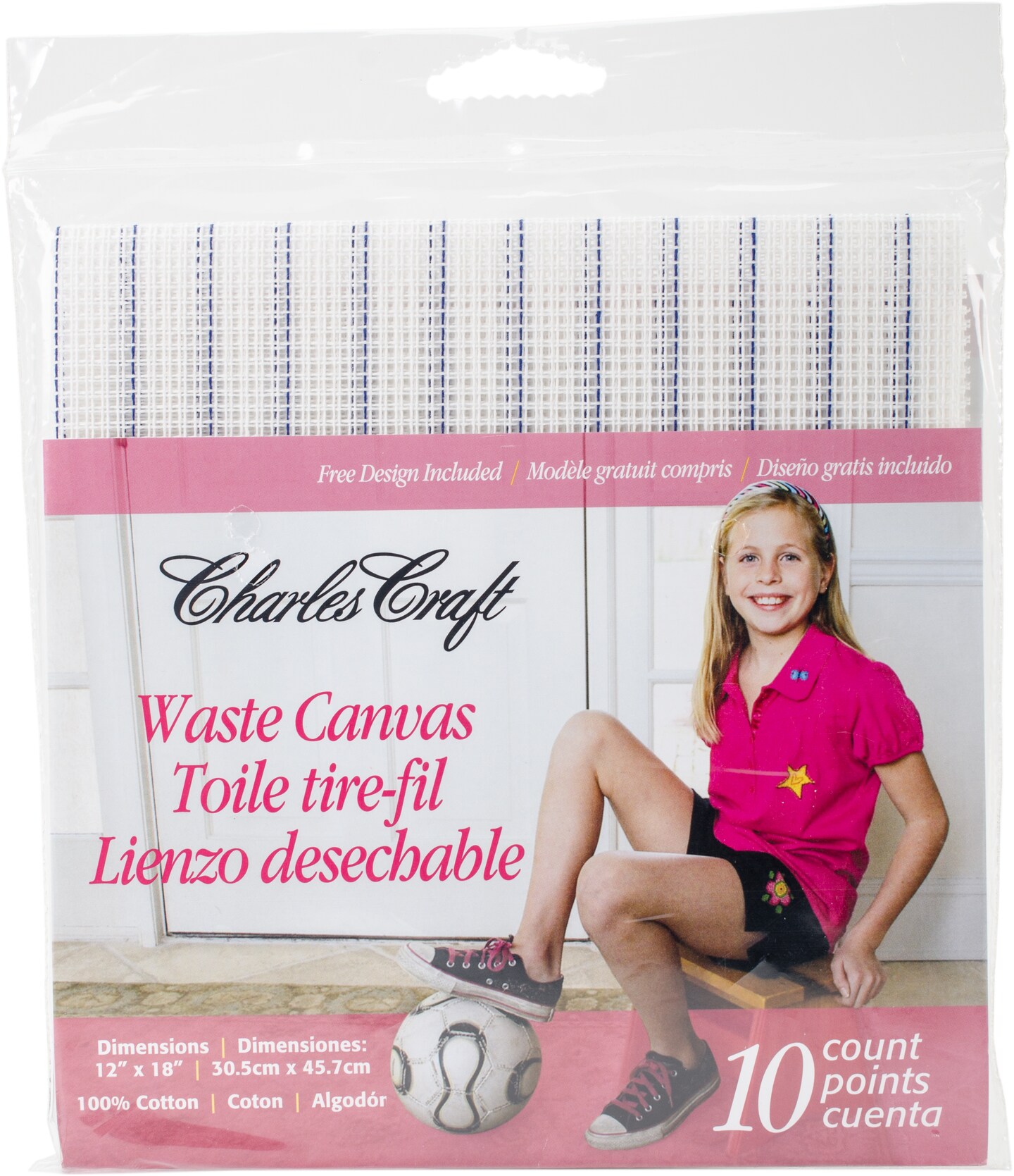Charles Craft Natural 10-Count Waste Canvas - One 12" x 18" Piece