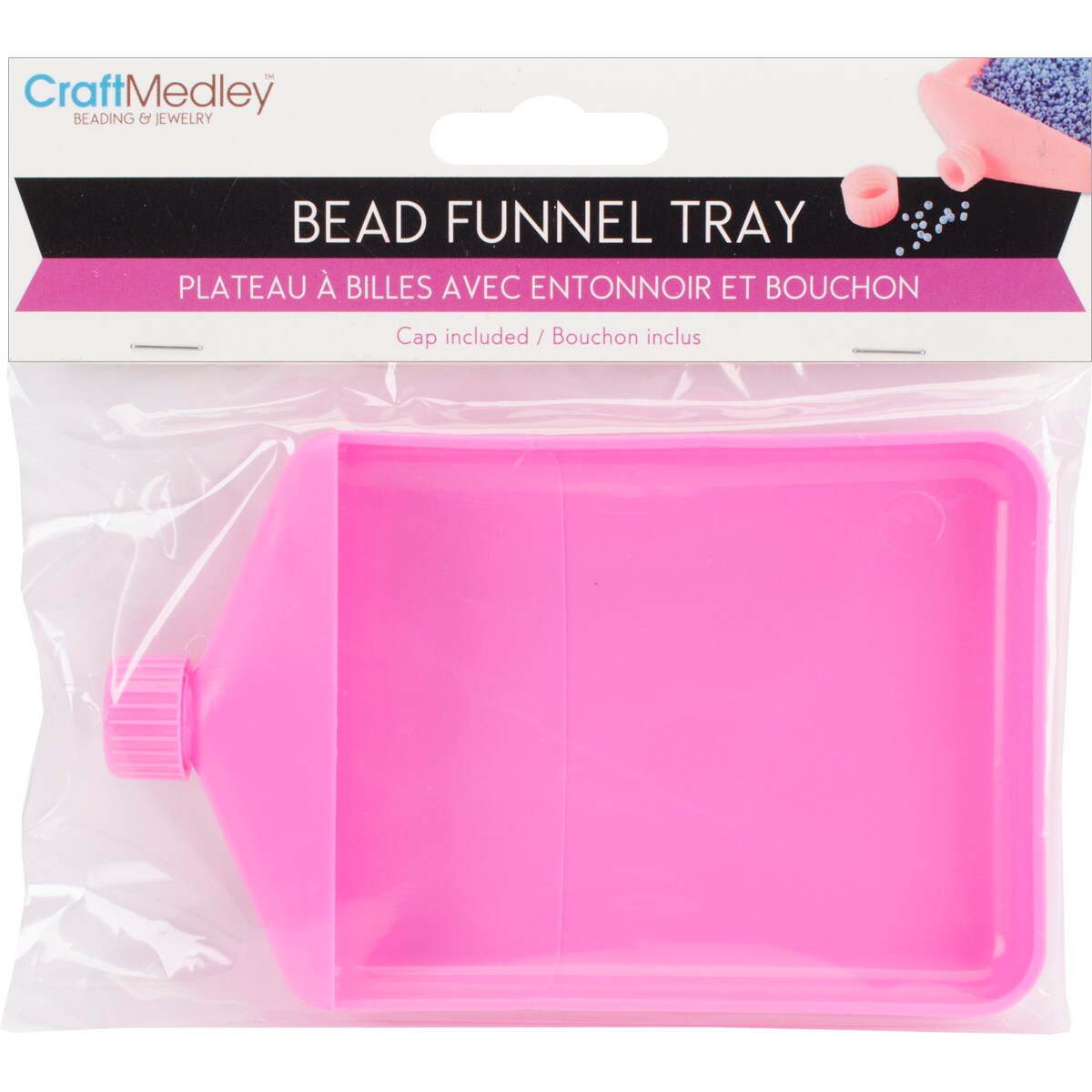 Craft Medley Bead Funnel Tray-4.75&#x22;X3&#x22;X.625&#x22;