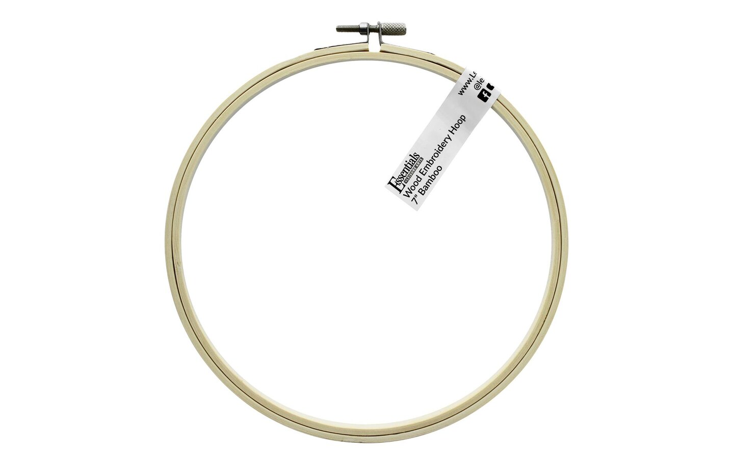 Essentials by Leisure Arts Wood Embroidery Hoop 7" Bamboo wooden hoops for crafts embroidery