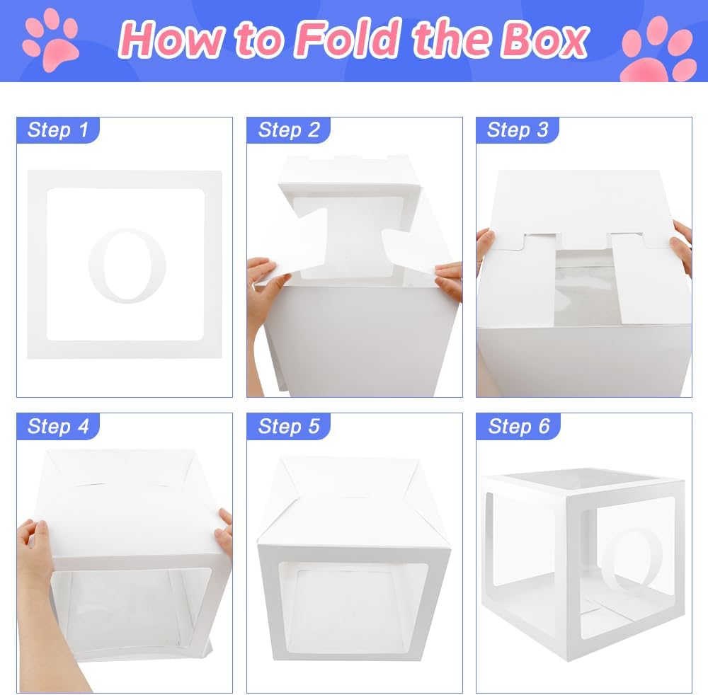 First Birthday Decorations for Girl or Boy 1st Birthday Decorations for Boys 3 Pcs One Balloon Boxes for First Birthday One Year Old Birthday Decorations Baby Clear Blocks Easter Party Decorations
