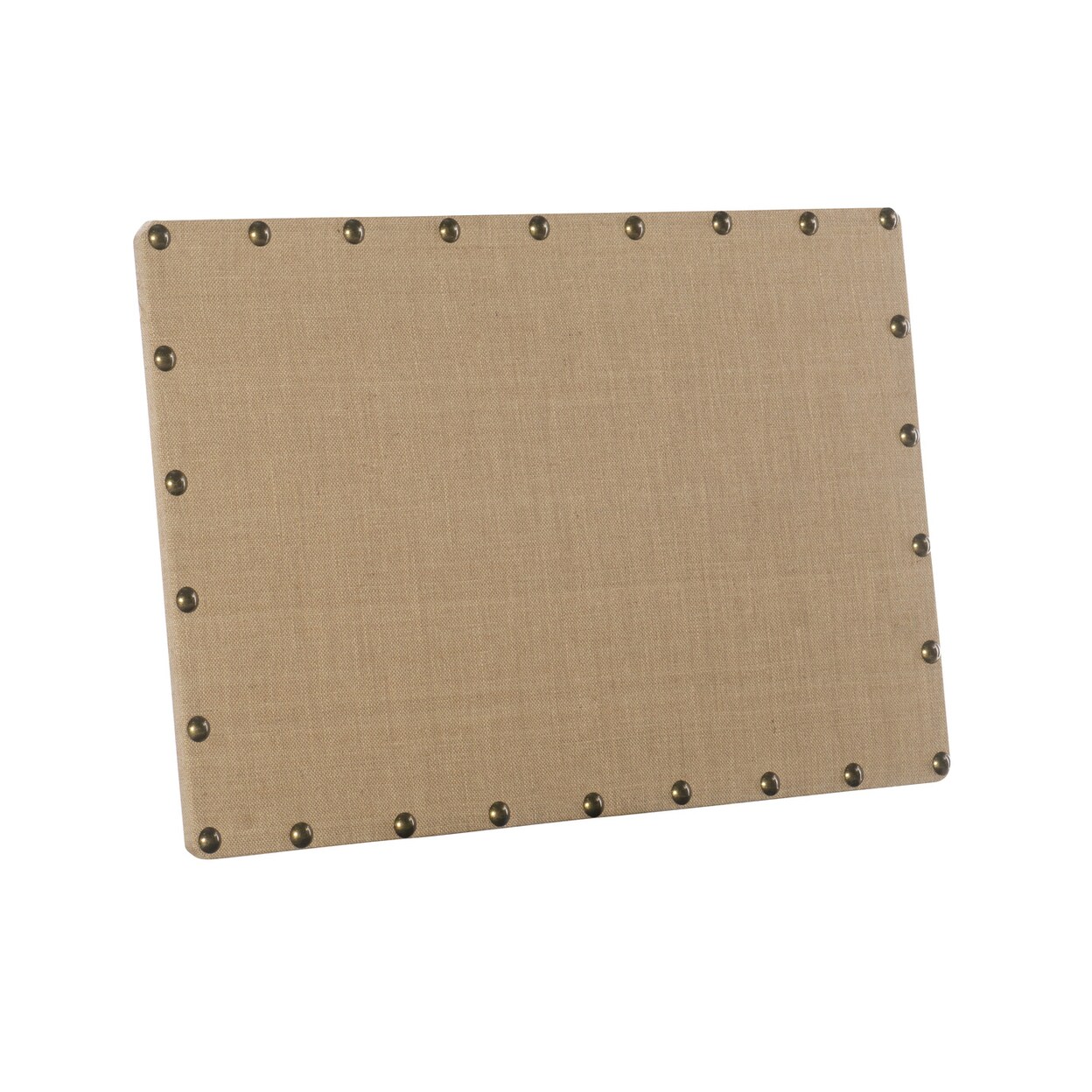 Burlap Bulletin Board 24X36 Antique Bronze Nail Heads Office Kitchen Entry