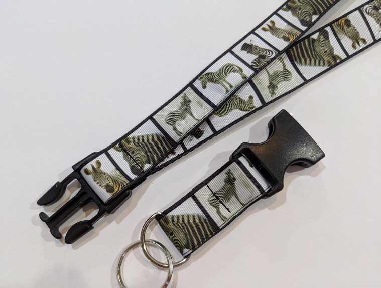 Zebra Detachable Keychain Lanyard, 1 Inch Wide and 22 Inches Long ...