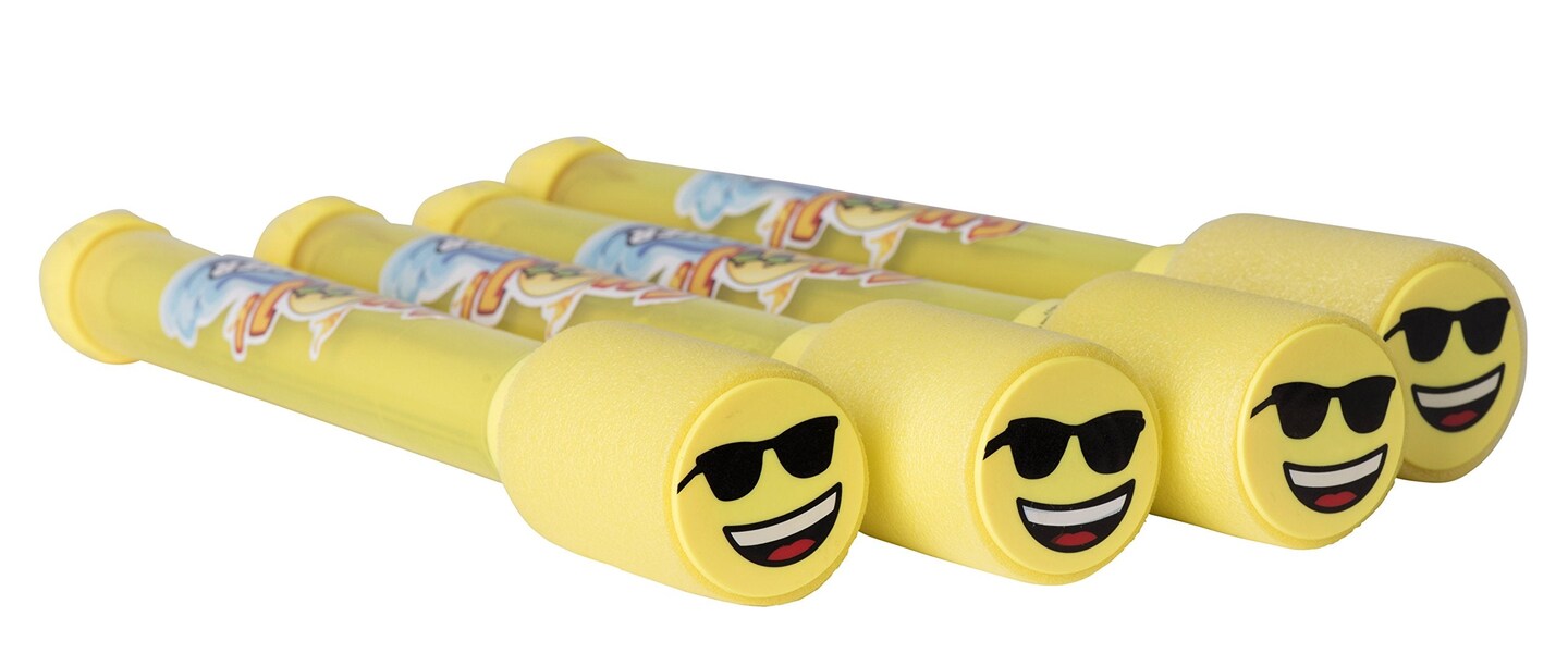 4 Pack Emoji Water Blaster - 10.5&#x22; Foam Water Gun - Light Weight Water Soaker - Water Shooter- Summer Pool Beach Water Toy For Kids