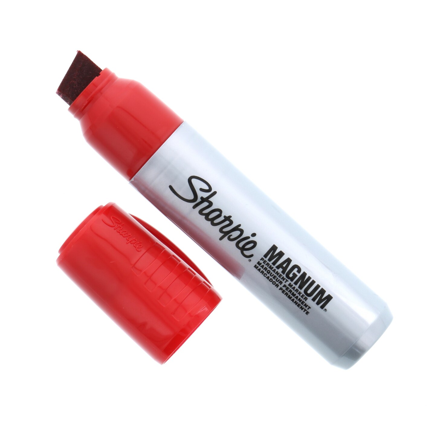Magnum Permanent Marker, Extra Large Chisel, Red Ink