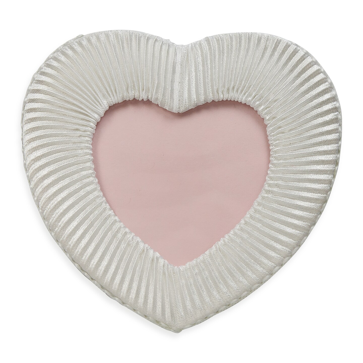 Vintage Pleated Satin Heart Photo Frame