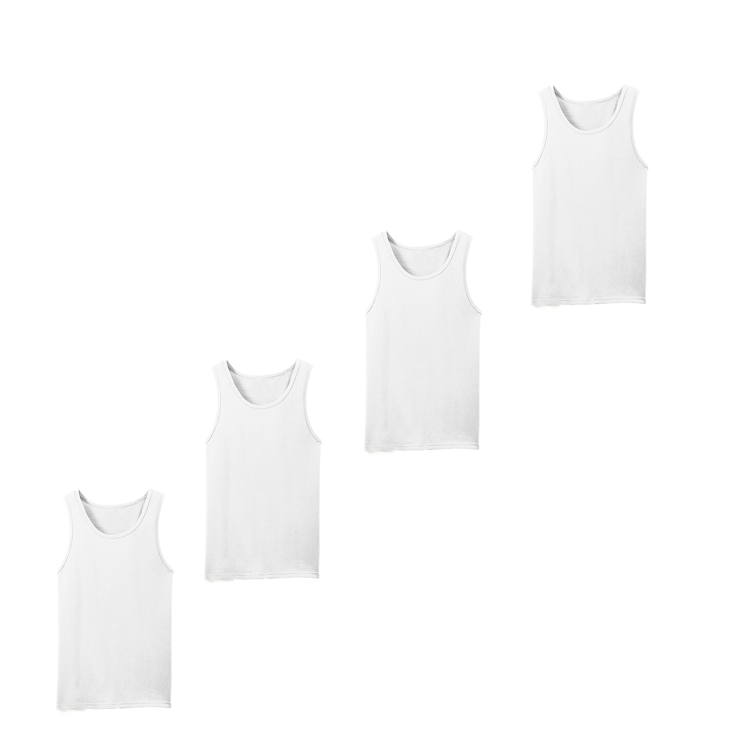 Men's Multi-Pack Cotton Square Neck Tank Top T-shirt | RADYAN