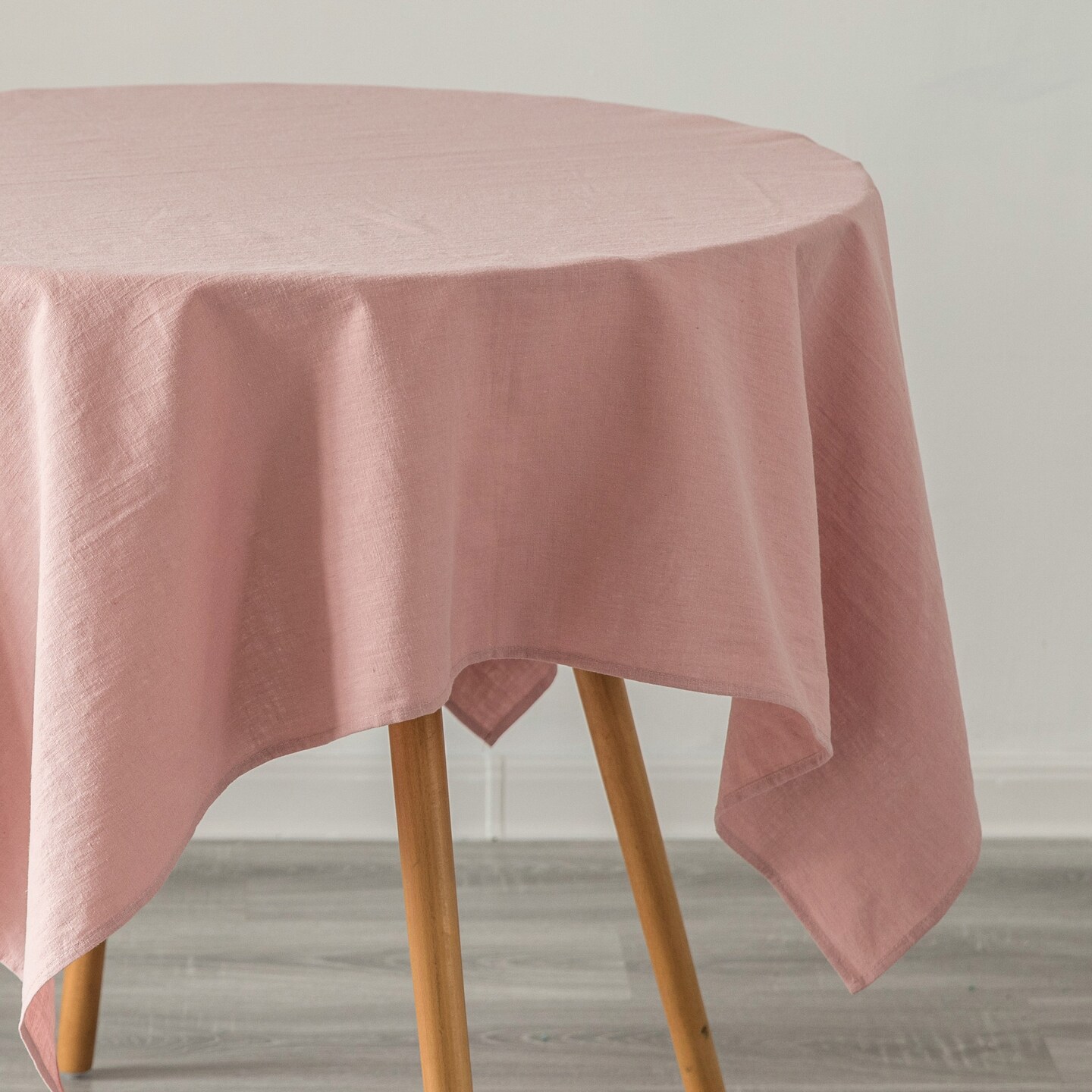 Deerlux 100% Pure Linen Washable Tablecloth Solid Color