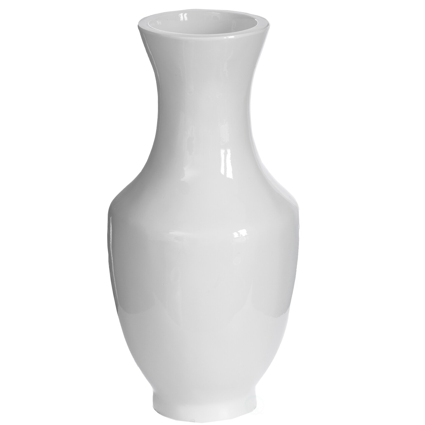 Modern Large Tall flower vase, White Unique Trumpet Floor Vase, 22 Inch High Floor Vase, Home Interior Decoration, Modern Floor Vase, Tall Floor Vases for Entryway and Living Room and Office