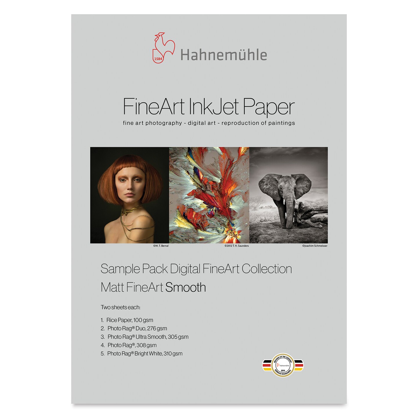 Hahnem&#xFC;hle Matte FineArt Smooth Injket Paper Sample Pack - 8-1/2&#x22; x 11&#x22;, Pkg of 10