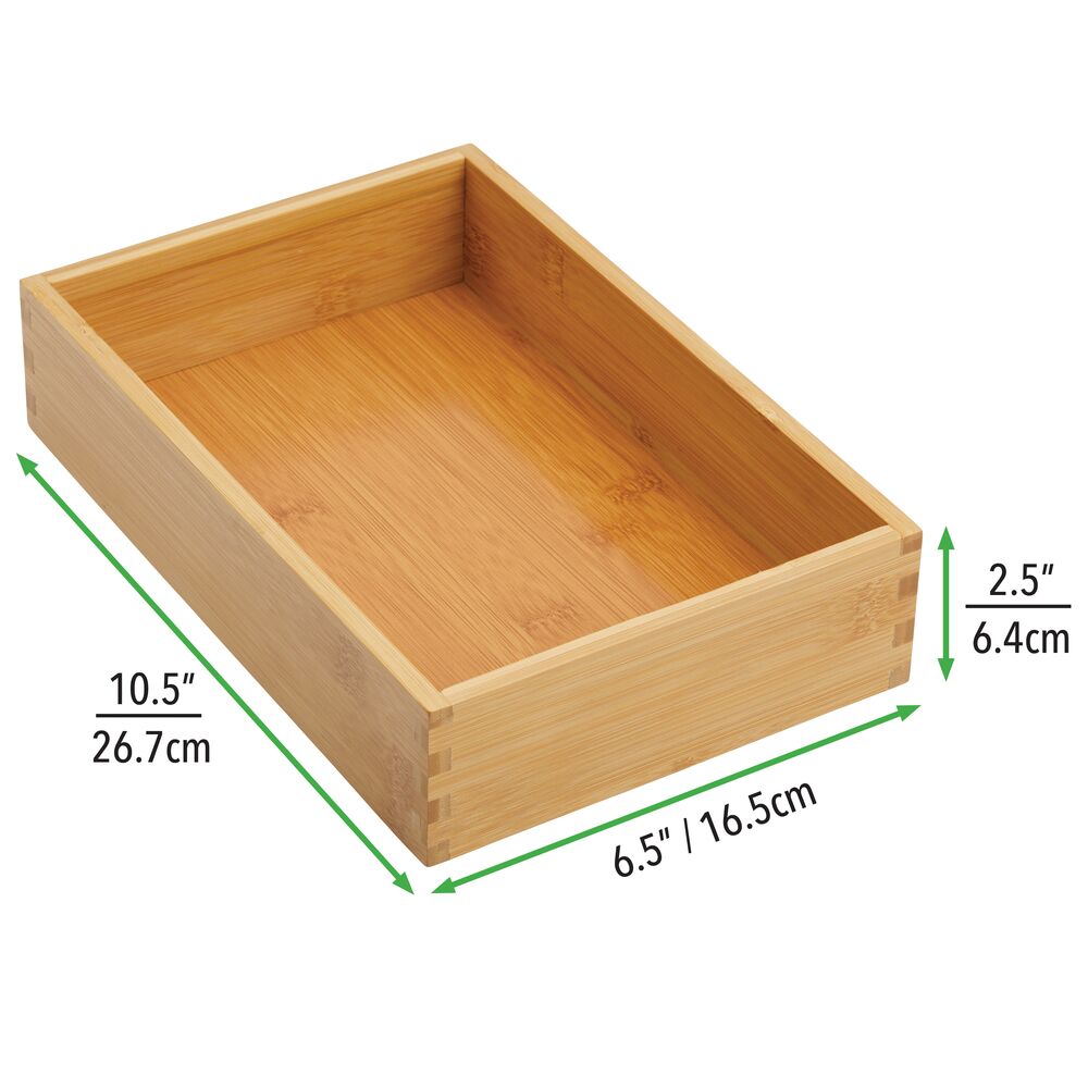 mDesign Bamboo Kitchen Drawer Organizer Trays | Michaels