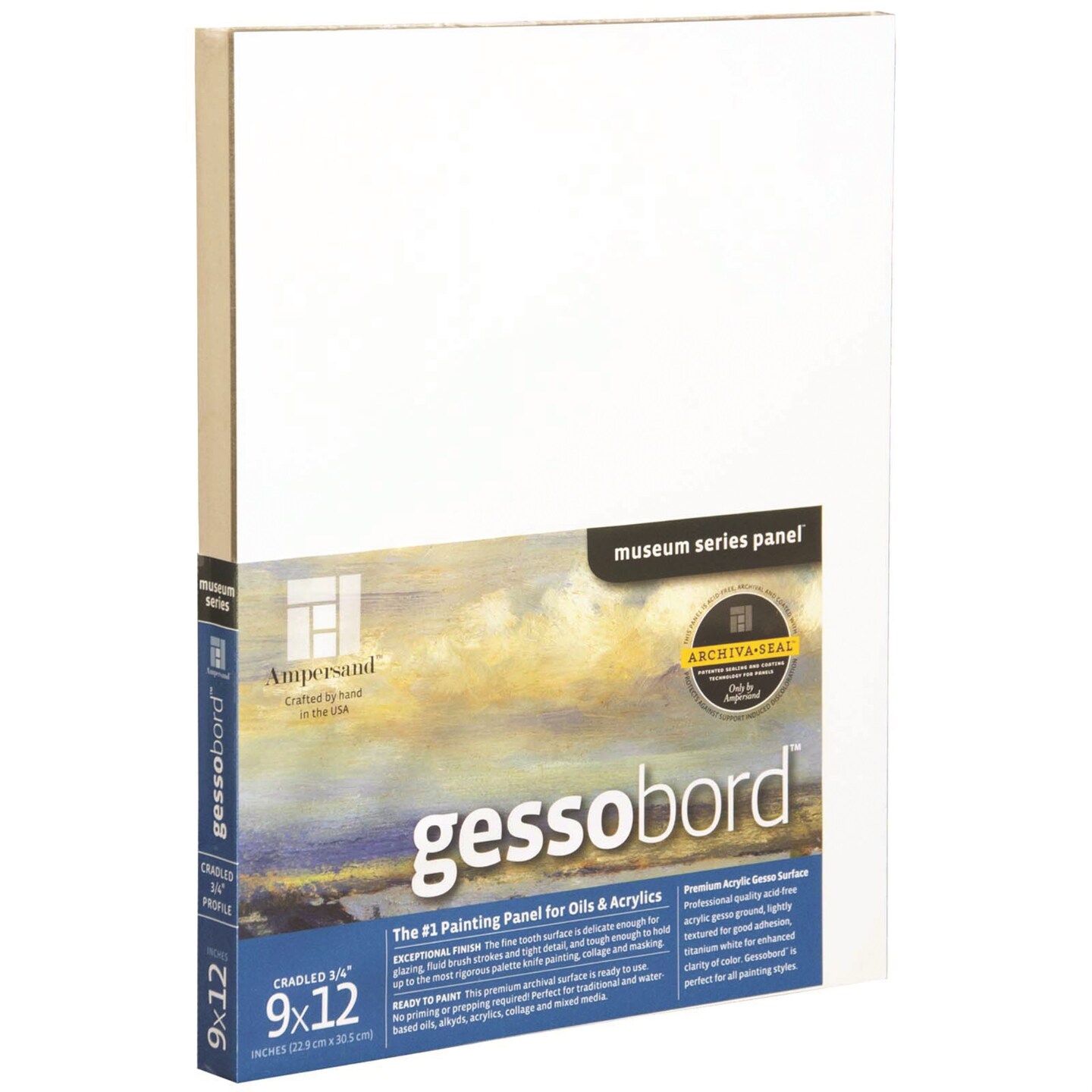Ampersand Art Supply Gesso Wood Painting Panel Museum Series Gessobord