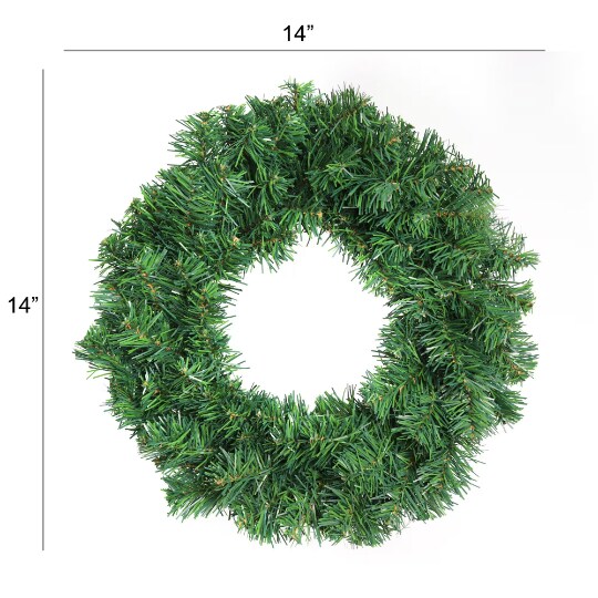 14" Artificial Christmas Wreath - Festive Holiday Decor for Your Home