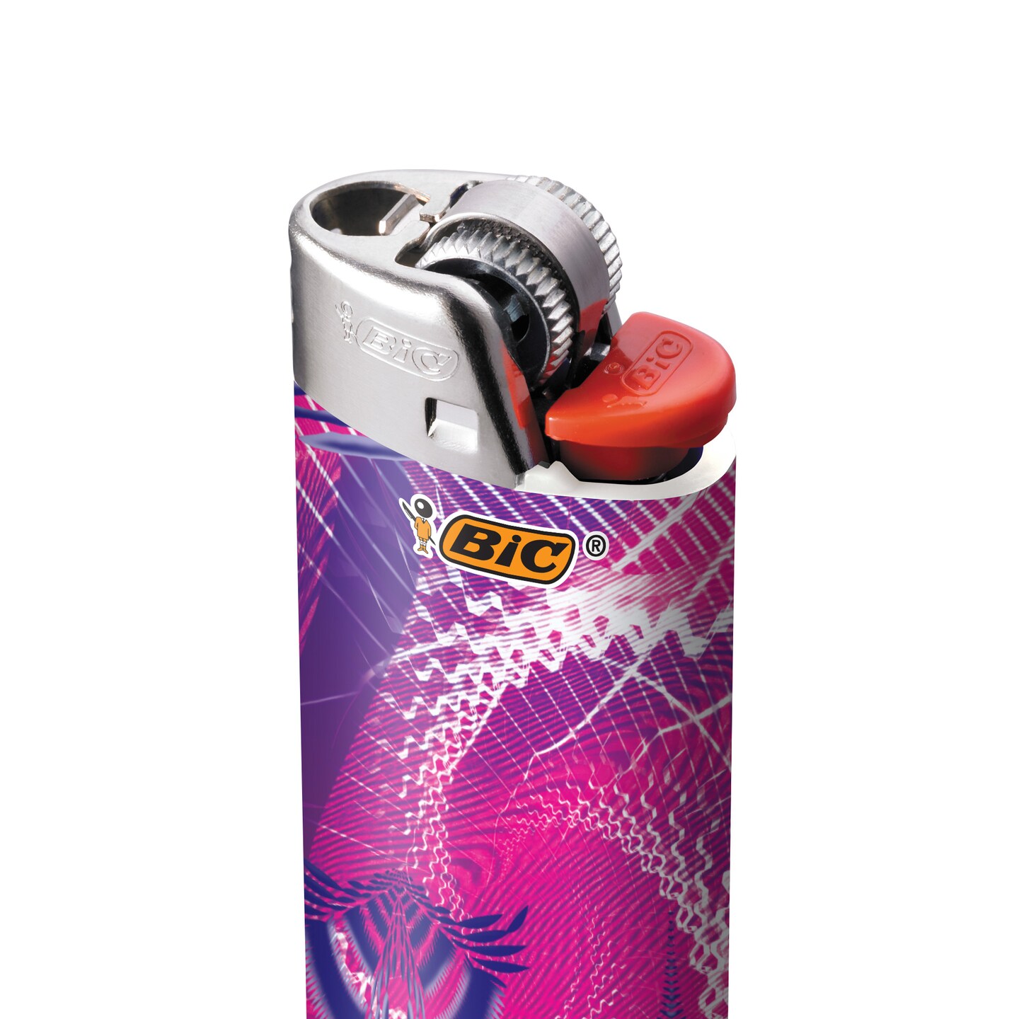 BIC Maxi Pocket Lighter, Special Edition Prismatic Collection, Assorted Unique Lighter Designs, 50 Count Tray of Lighters
