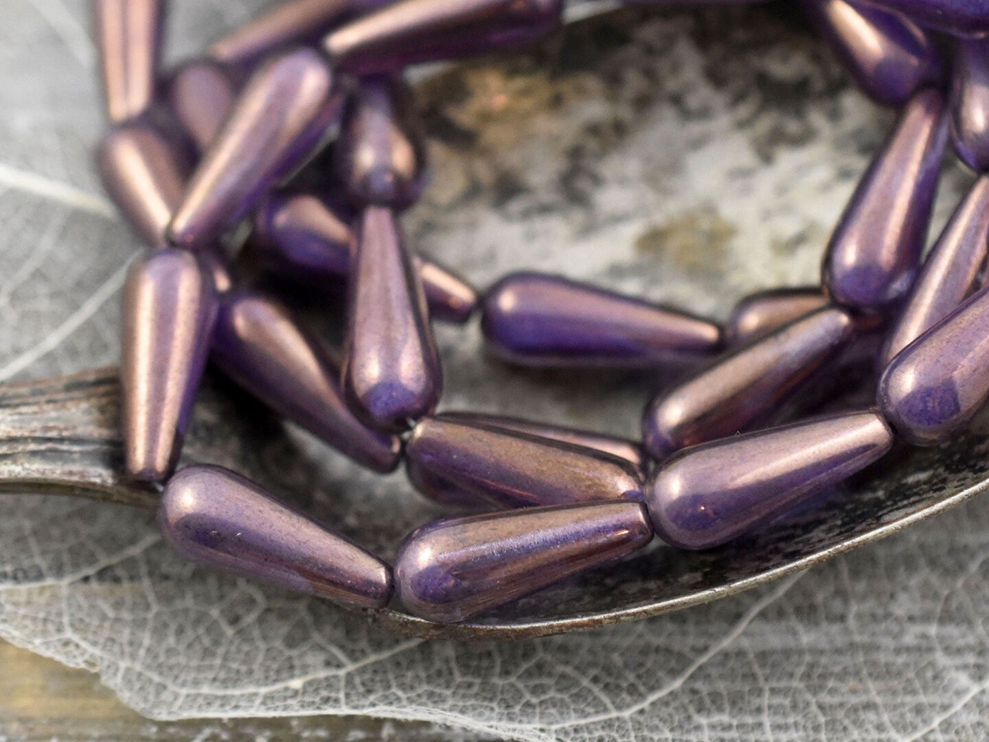 Teardrop Beads - Amethyst