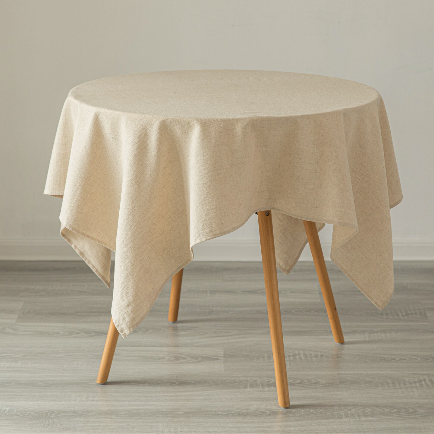 Deerlux 100% Pure Linen Washable Tablecloth Solid Color