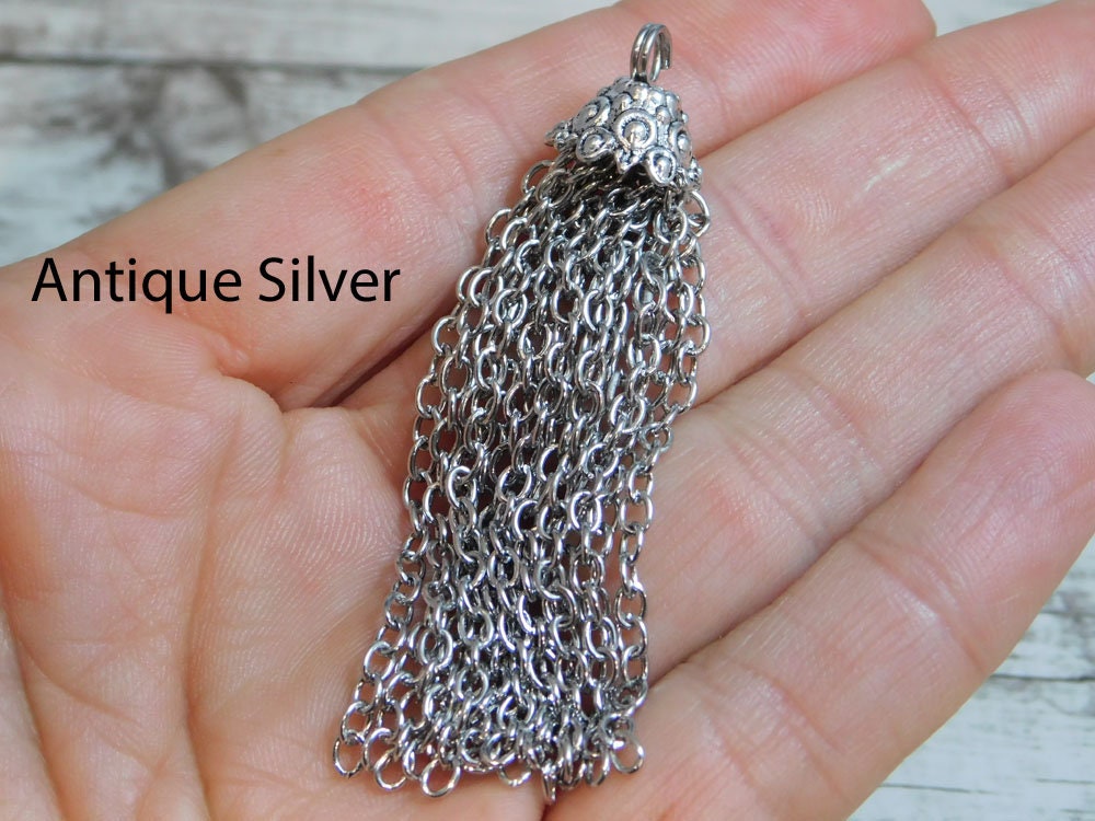 69x12mm Chain Tassel -- Choose Your Color