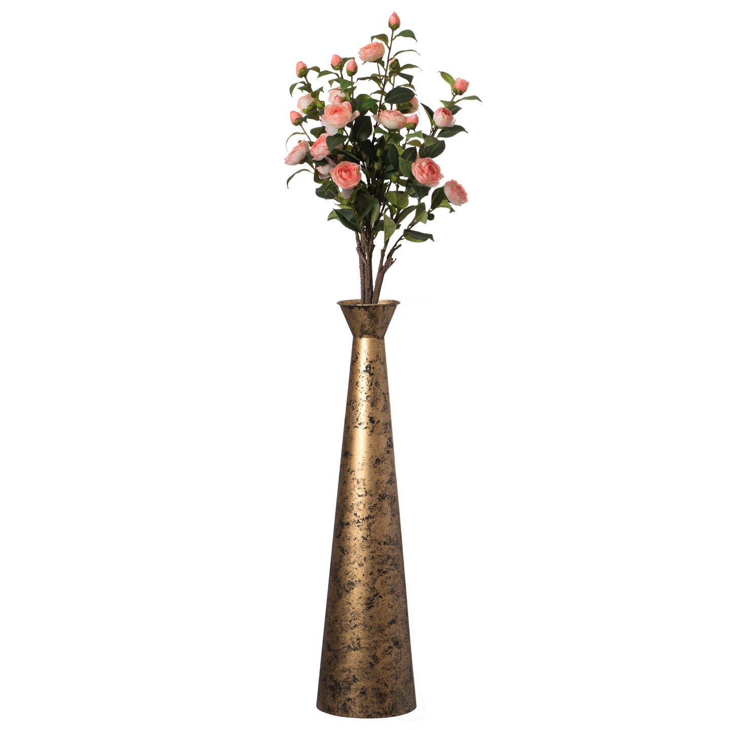 Brushed Paint Unique Straight Vase: Modern Metal Decorative Floor Vase - Flower Holder for Entryway, Living Room, or Dining Room - Perfect for Displaying Flowers or Plants - Stylish Home D&#xE9;cor Accent