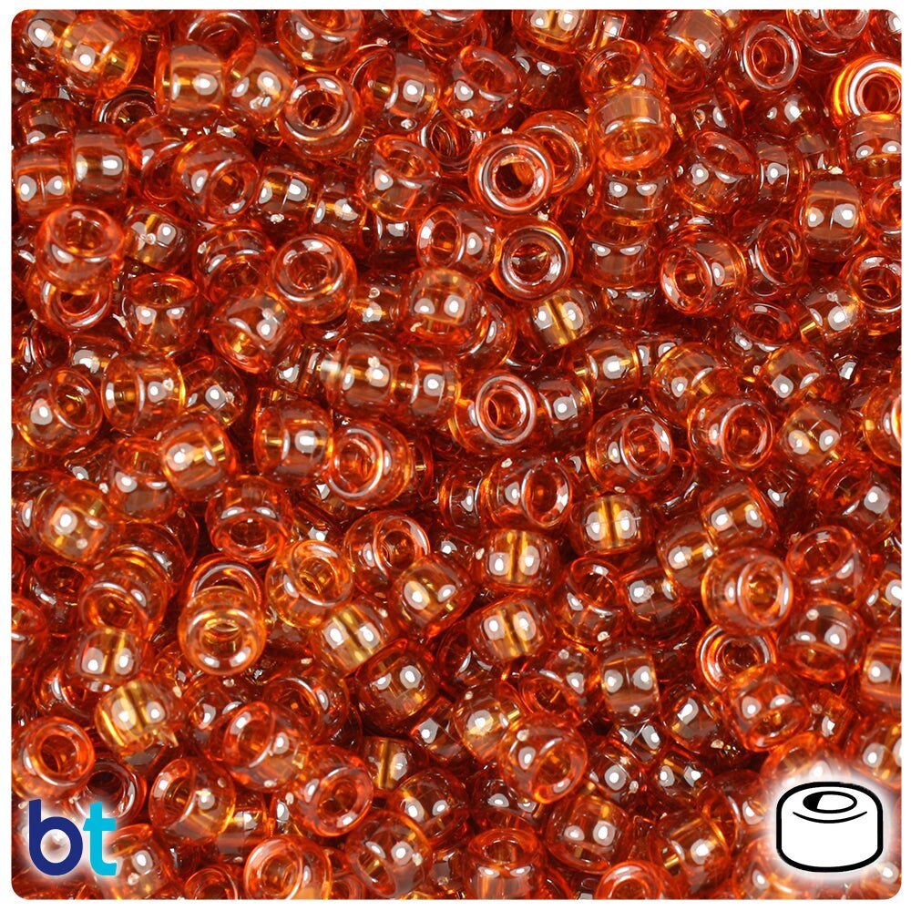 Mini Pony Beads, 6.5x4mm, Opaque Red (Approx. 1000 Pieces)