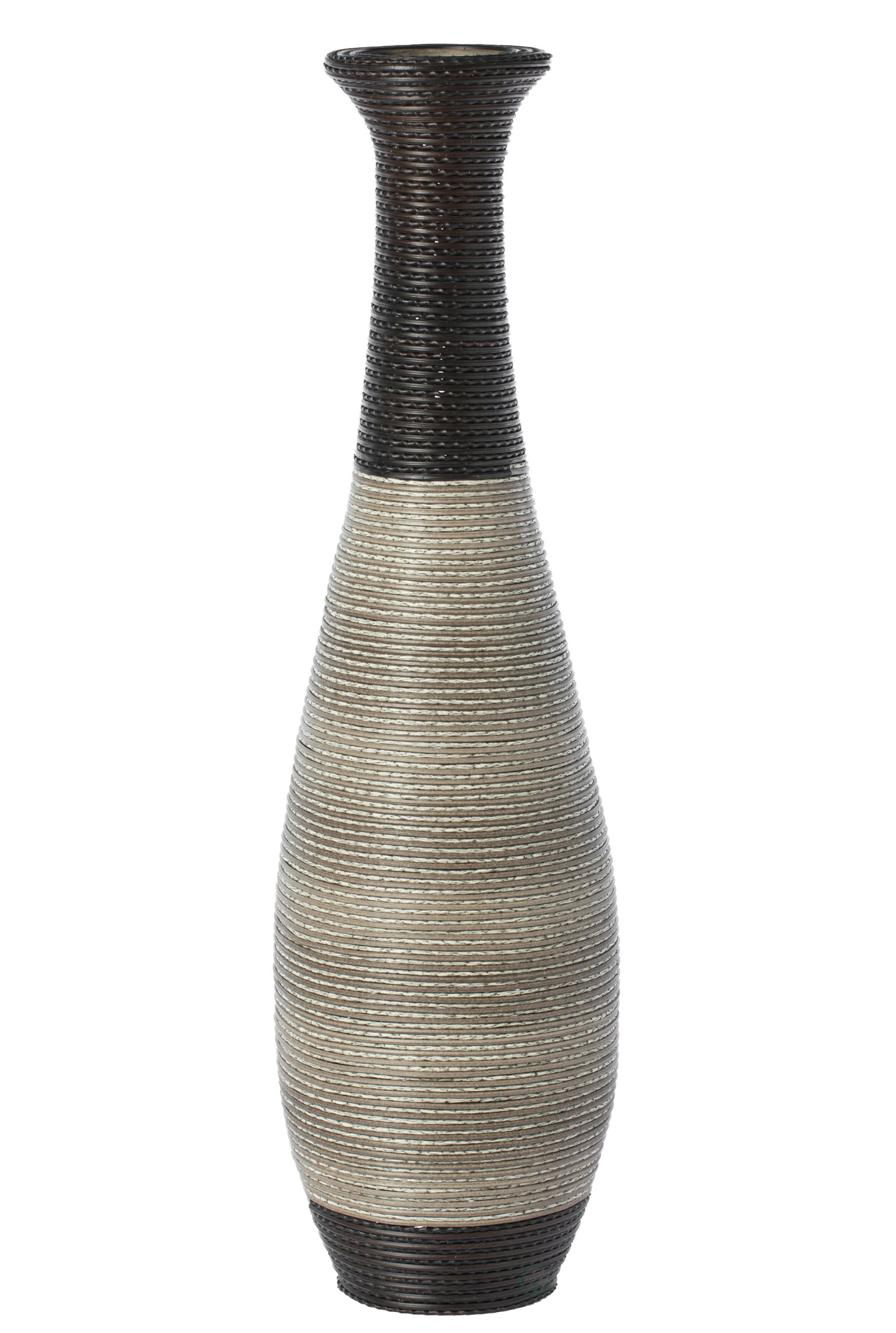 Tall Floor Vase, large vase for home decor floor, Beige Floor Vase, Artificial Rattan Wire Pattern vase, large PVC floor vase, 40-Inch-Tall Floor Vase, Floor Vase for Entryway, Dining Room, Living Room, or Hallway