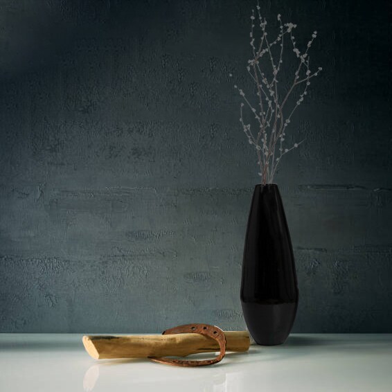 31.5" Spun Bamboo Tall Floor Vase - Sleek Metallic Finish, Elegant Home Decoration, Modern Accent Piece, Living Room Decor, Handcrafted Bamboo Art, Contemporary Interior Design, Unique Tall Vase