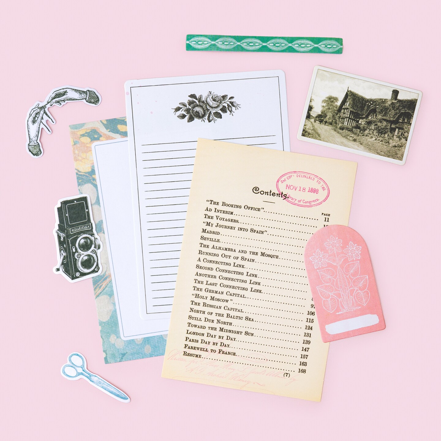 Maggie Holmes Parasol Paperie Pack 200/Pkg-Paper Pieces & Washi Stickers