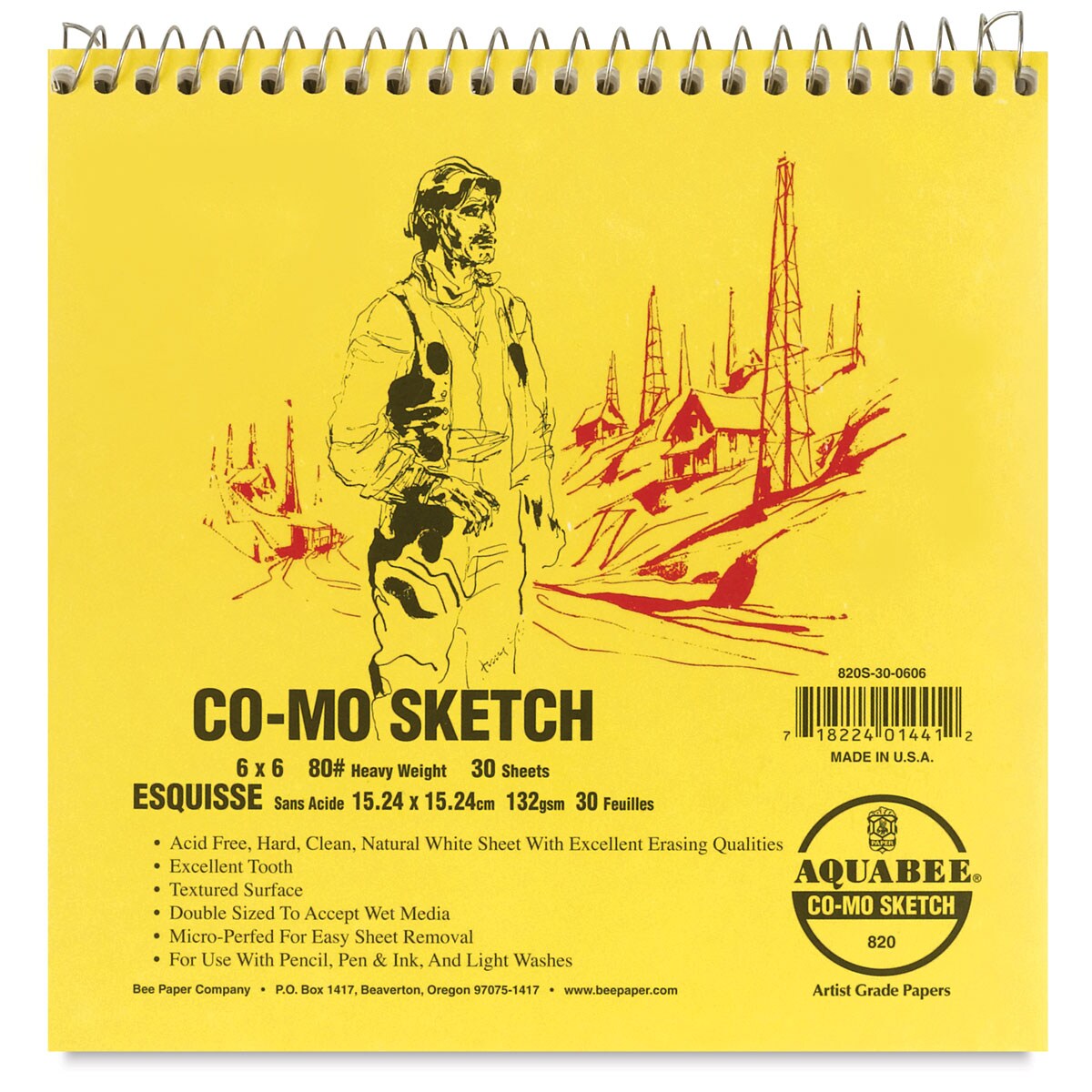 Bee Paper Co-Mo Sketch Pad - 6&#x22; x 6&#x22;, 30 Sheets