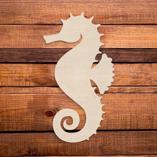 Colored wooden outlet seahorse