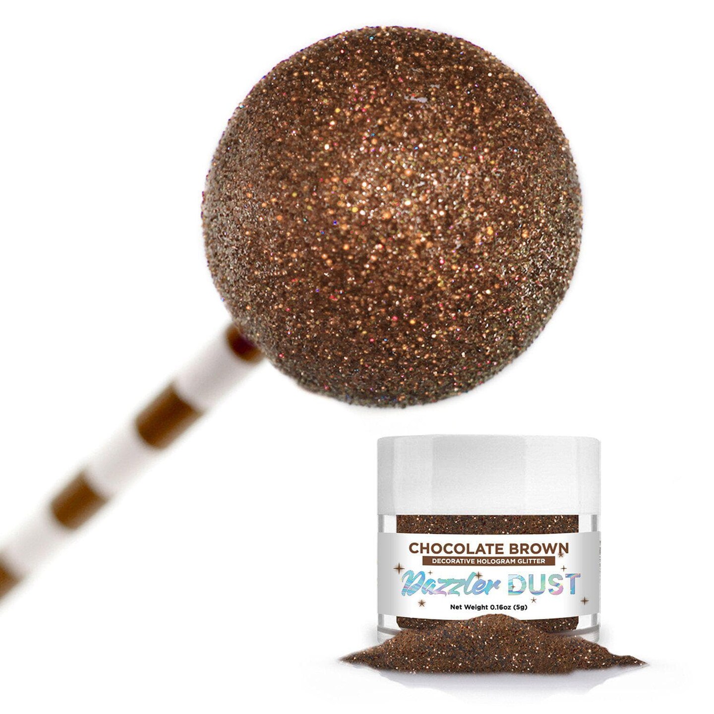Chocolate Brown Dazzler Dust&#xAE; 5 Gram Jar