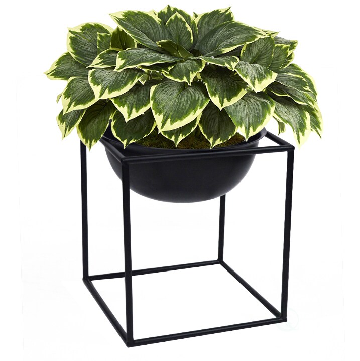 Tall Metal Floor Flower Planter Holder with Stand, Modern Decorative Floor Flower Holder, Perfect for Your Entryway, Living Room, or Dining Room Decor